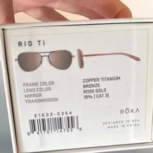ROKA | Accessories | Roka Rio Ti Rose Gold Aviator  display picture 1